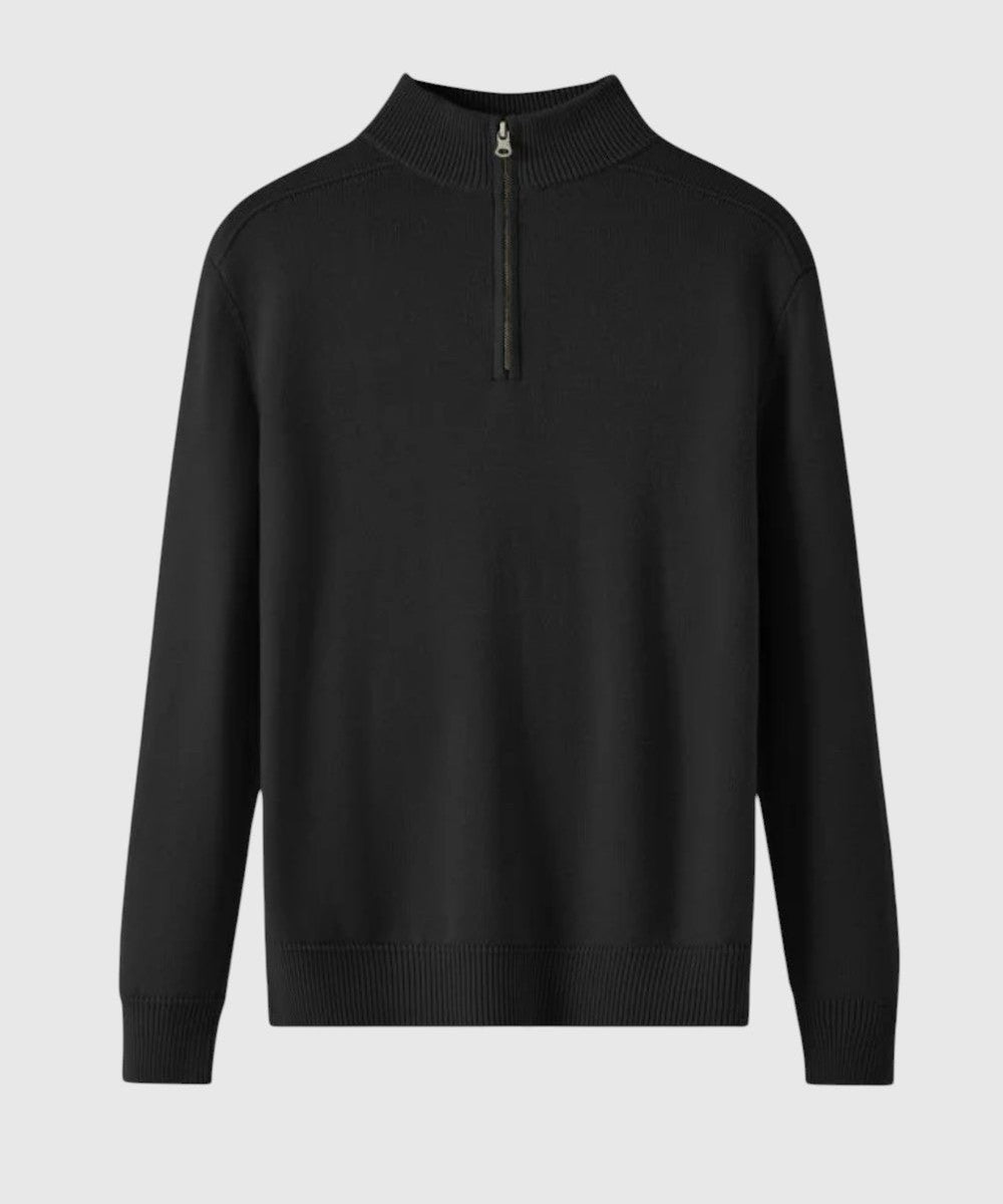 Libuše- Svetr s zipem z merino vlny Capri