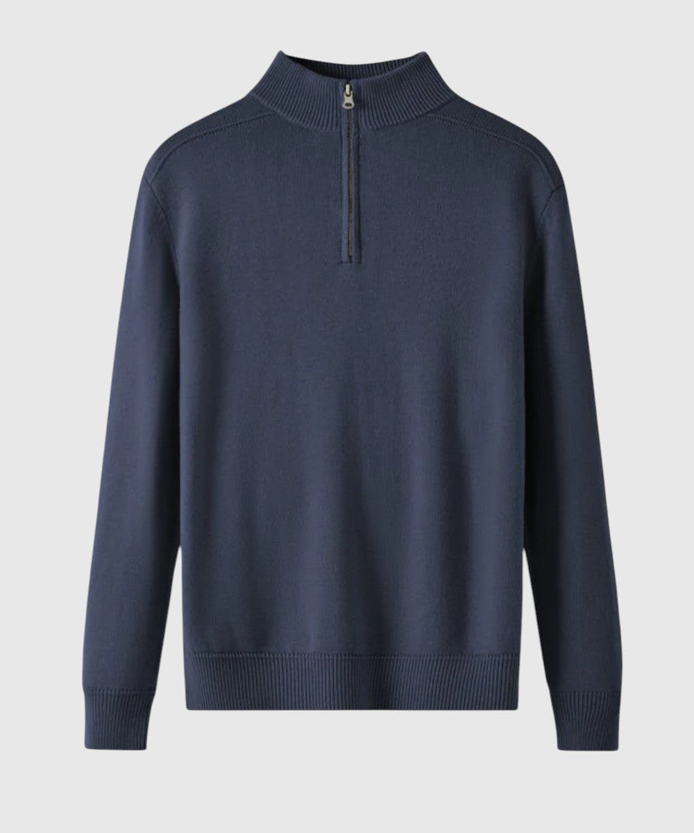 Libuše- Svetr s zipem z merino vlny Capri